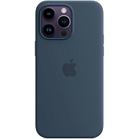 Чохол Silicone Case з MagSafe для Apple iPhone 14 Pro Max (Stormblue) ААА