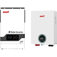 Система зберігання енергії Must PH18-5248 PRO 48V 5.2kW + 1 АКБ LP16-48200 10.2kWh (51.2V/200Ah/10240Wh) - придбати в Дніпрі, Україні: ціна, характеристики | інтернет-магазин TOUCH
