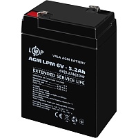 Акумулятор LogicPower AGM 6V (6V/5.2Ah/31.2Wh) (4158) - придбати в Дніпрі, Україні: ціна, характеристики | інтернет-магазин TOUCH