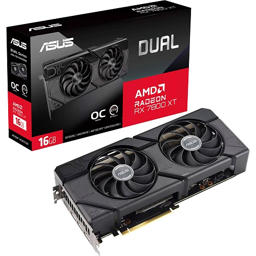 Відеокарта Asus Dual Radeon RX 7800 XT OC Edition 16GB (90YV0JJ1-M0NA00) - придбати в Дніпрі, Україні: ціна, характеристики | інтернет-магазин TOUCH