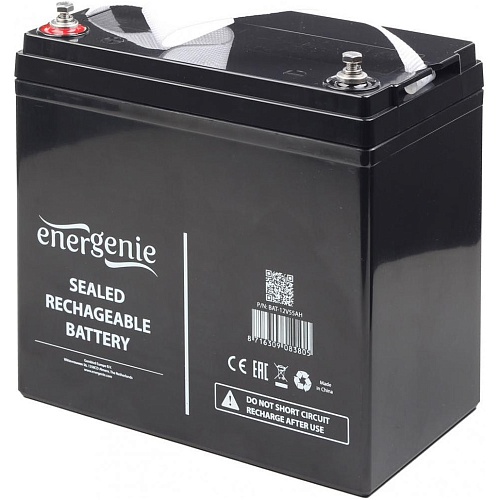 Акумулятор EnerGenie AGM 12V (12V/55Ah/660Wh) (BAT-12V55AH)  - придбати в Дніпрі, Україні: ціна, характеристики | інтернет-магазин TOUCH