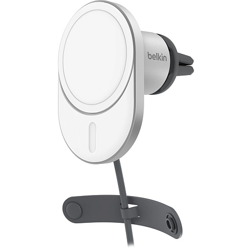 Автодержатель с беспроводной зарядкой Belkin MagSafe Qi2 (WIC008BTGR-V2)