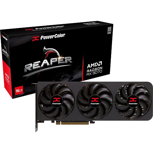 Видеокарта PowerColor Reaper AMD Radeon RX 9070 16GB GDDR6 (RX9070 16G-A) EU