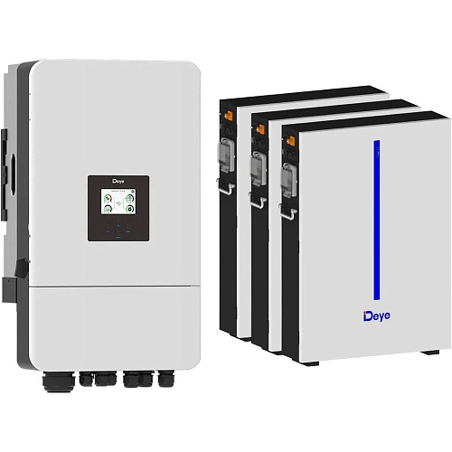 Система хранения энергии Deye SUN-12K-SG05LP3-EU-SM2 12kW + 3 АКБ RW-M6.1-B 18.4kWh (51.2V/120Ah/6144Wh)