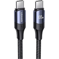 Кабель Usams U71 USB-C to USB-C 100W 2m Black (US-SJ525) - придбати в Дніпрі, Україні: ціна, характеристики | інтернет-магазин TOUCH
