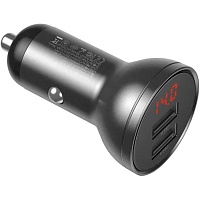 Автомобільний зарядний пристрій Baseus Digital Display Dual USB 24W 3-in-1 Gray (TZCCBX-0G) - придбати в Дніпрі, Україні: ціна, характеристики | інтернет-магазин TOUCH