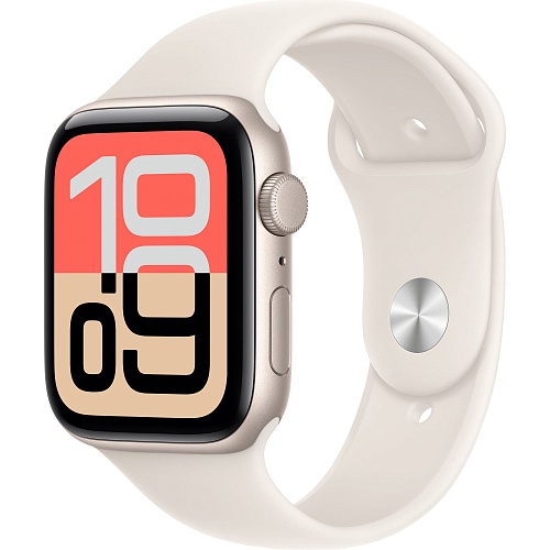 Смарт-часы Apple Watch SE 3 GPS 44mm Starlight Aluminum Case with Starlight Sport Band S/M (MEHG4)