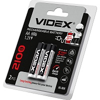 Акумулятор Videx HR6/AA 2100mAh Ni-MH 2шт (HR6/2100/2DB) - придбати в Дніпрі, Україні: ціна, характеристики | інтернет-магазин TOUCH