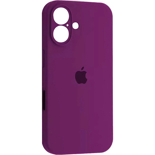 Чехол Silicone Case Camera Protect для Apple iPhone 16 Berry Purple AA