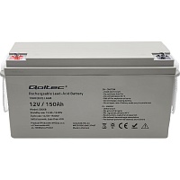 Акумулятор Qoltec AGM 12V (12V/150Ah/1800Wh) (53068) - придбати в Дніпрі, Україні: ціна, характеристики | інтернет-магазин TOUCH