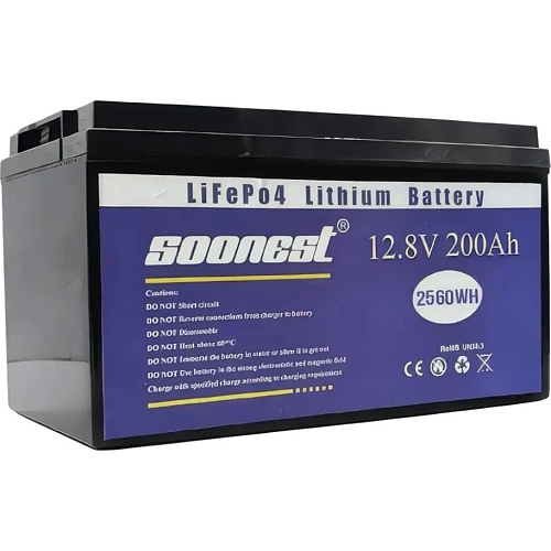 Аккумулятор SOONEST LiFePO4 12V (12.8V/200Ah/2560Wh) (SOONEST-12200)