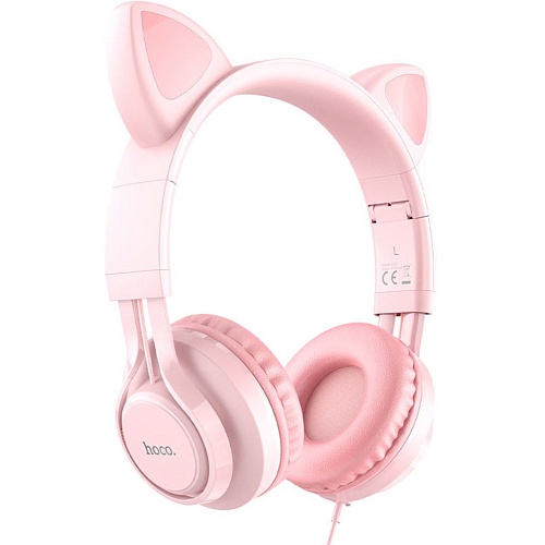 Наушники Hoco W36 Cat Ear Stereo Headphones Pink (770394)