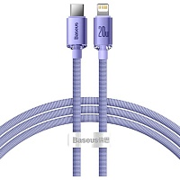 Кабель Baseus Crystal Shine Series USB-C to Lightning 20W 1.2m Purple (CAJY000205)