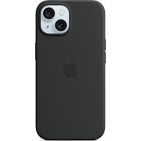 Чехол Silicone Case with MagSafe для Apple iPhone 15 Storm Black ААА