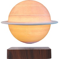 Ночной светильник HCNT Levitating Lamp Saturn Dark Wood Grain (SIM10-GW5-S) 