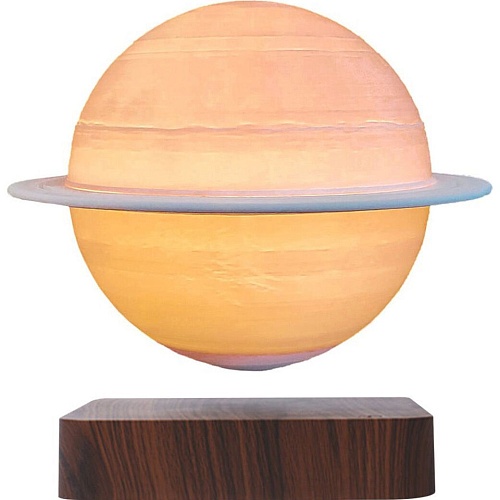 Ночной светильник HCNT Levitating Lamp Saturn Dark Wood Grain (SIM10-GW5-S) 