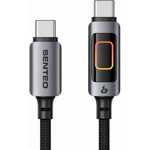 Кабель Senteo SM-07 Led Indicator USB-C to USB-C 100W 1.2m Black - придбати в Дніпрі, Україні: ціна, характеристики | інтернет-магазин TOUCH