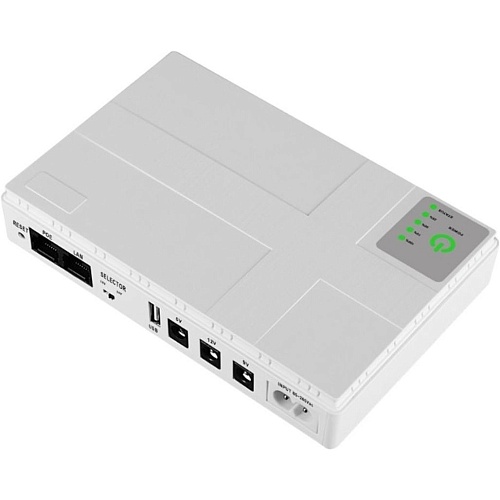 Источник бесперебойного питания (ИБП) для роутера Merlion MINI DC1018P DC-5V/9V/12V 18W 10400mAh White