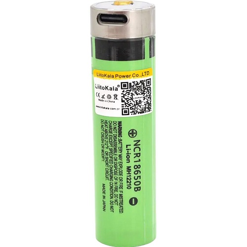 Аккумуляторная батарейка LiitoKala 18650 3400mAh Lithium 1шт (Lii-USB-34B)