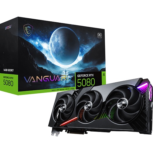 Видеокарта MSI GeForce RTX 5080 16GB VANGUARD OC (G5080-16VGC) EU