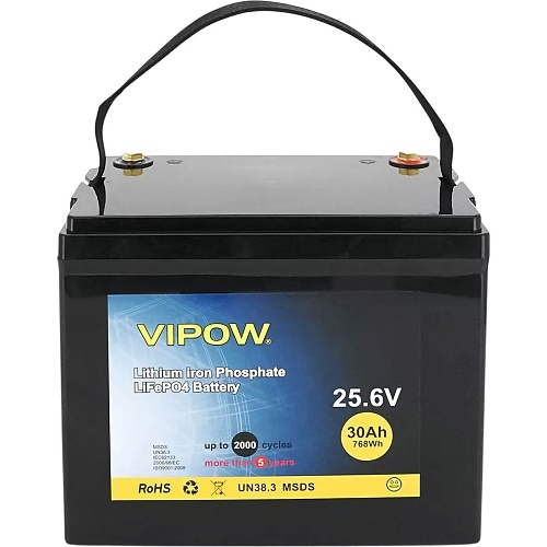 Аккумулятор Vipow LiFePO4 24V (25.6V/30Ah/768Wh) (LiFePO4256-30/25)