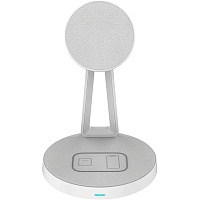 Беспроводное зарядное устройство WiWU 2in1 Magnetic Wireless Charger M13 White