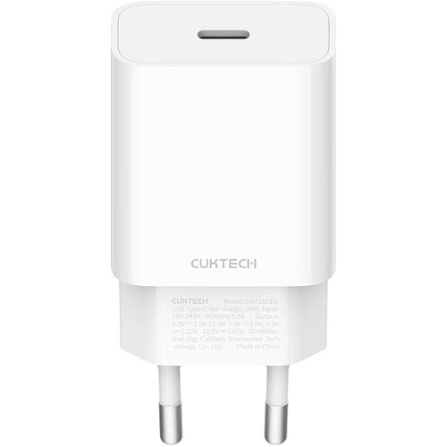 Сетевое зарядное устройство CUKTECH HA716CEU 20W Type-C White