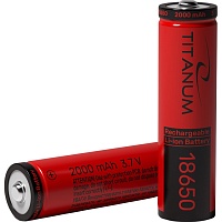 Аккумулятор Titanum 18650 2000mAh Li-ion 1шт (T-18650/2000/1B)