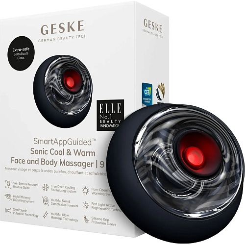Массажер для лица GESKE Sonic Cool&Warm Face and Body Massager 9в1 Black (HB0188)