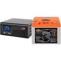 Источник бесперебойного питания (ИБП) LogicPower LPE-B-PSW-1000VA + АКБ LiFePO4 640Wh Smart BT (37449)