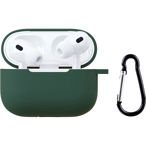 Чехол Silicone Case + Carbine для AirPods Pro 2 Dark Green