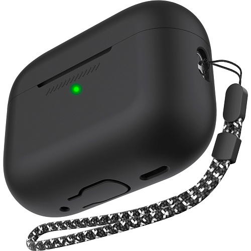 Чехол AhaStyle Colorful Silicone Case для AirPods Pro 2 Black (CP-187-2-C-BK)