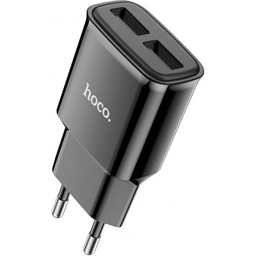 Мережевий зарядний пристрій Hoco C88A 2-USB Black - придбати в Дніпрі, Україні: ціна, характеристики | інтернет-магазин TOUCH