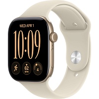 Смарт-часы Apple Watch Series 12 GPS 46mm Light Gold Aluminum Case with Sand Sport Band S/M (MJEN4)