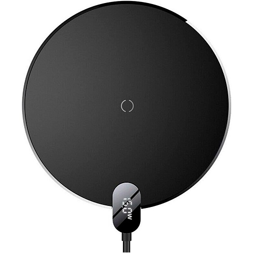 Беспроводное зарядное устройство Baseus Digital LED Display Wireless Charger Gen2 15W (CCED000001) Black