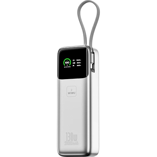 Внешний аккумулятор WiWU PM301 20000mAh 130W Gray (6979107512744)
