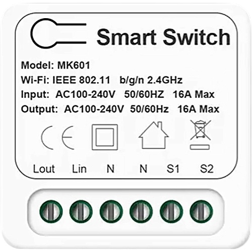 Розумне реле Tuya Wi-Fi Smart Switch MK601 - придбати в Дніпрі, Україні: ціна, характеристики | інтернет-магазин TOUCH