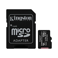 Карта памяти Kingston microSDXC Canvas Select Plus 128GB Class 10 UHS-1 + SD адаптер (SDCS2/128GB)