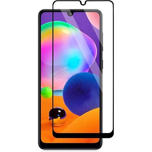 Защитное стекло 9D Full Cover Tempered Glass для Samsung Galaxy A31/A32 4G/A22 4G/M22/M32 4G (Black)