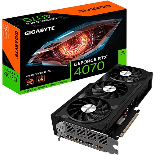 Видеокарта Gigabyte GeForce RTX 4070 Windforce OC 12G (GV-N4070WF3OC-12GD)