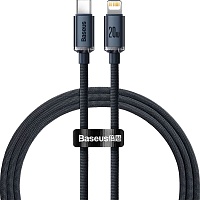 Кабель Baseus Crystal Shine Series USB-C to Lightning 20W 2m Black (CAJY000301)