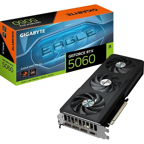 Видеокарта Gigabyte GeForce RTX 5060 Eagle Max OC 8G (GV-N5060EAGLEMAX OC-8GD) EU