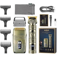 Комплект (Универсальный тример + шейвер) VGR V-649 Gold