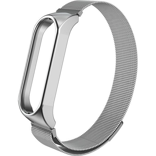 Ремешок для фитнес-браслета Xiaomi Mi Band 7 Metal Milanese Magnetic Band Silver