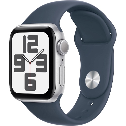 Смарт-часы Apple Watch SE 2 GPS 40mm Silver Aluminium Case with Storm Blue Sport Band M/L (MRE23)