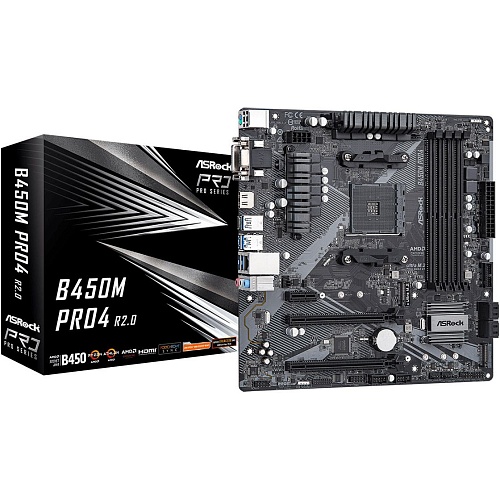 Материнская плата ASRock B450M Pro4 R2.0 