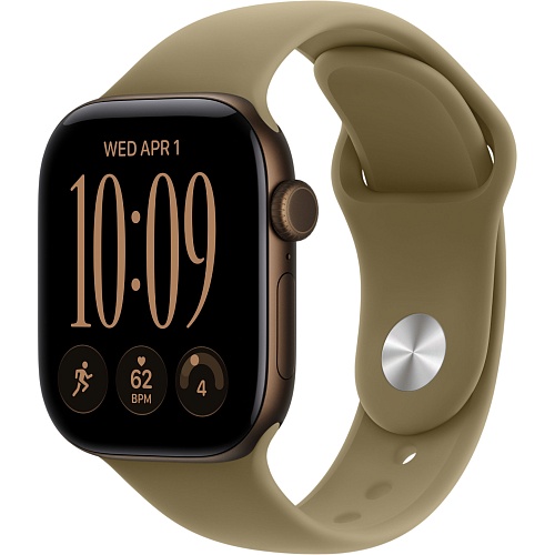 Смарт-часы Apple Watch Series 12 GPS 42mm Dark Bronze Aluminum Case with Olive Sport Band S/M (MJEF4)