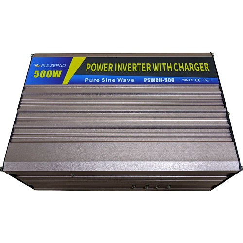 Автомобильный инвертор с зарядным устройством Pulsepad PSWCH-500 12V 500W Pure Sine Wave