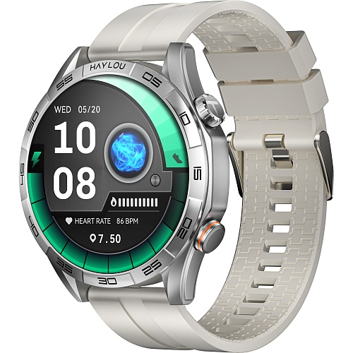 Смарт-часы Haylou Solar 5 (LS20) Silicone strap Silver 