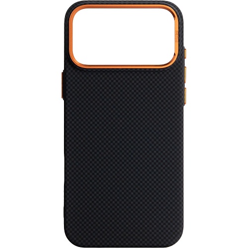 Чехол ArmorStandart LikeCarbon2 SE MagCase для Apple iPhone 17 Pro Max Kevlar Black Orange (ARM89165)